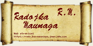 Radojka Maunaga vizit kartica